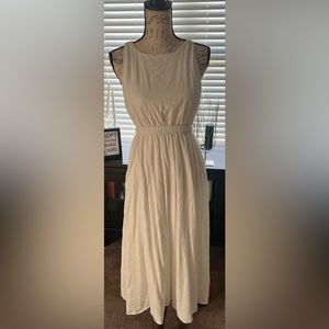 Bohme white linen dress with built in slip
